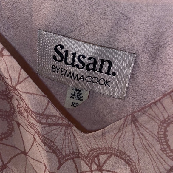 Light pink pattern spaghetti strap dress - Picture 3 of 3